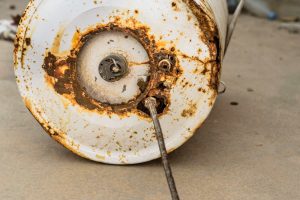 old rusty water heater