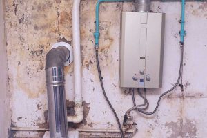 old, rusty water heater